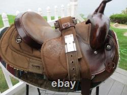 15'' FULL QH big horn #250 Brown leather & cordura western Barrel/trail saddle