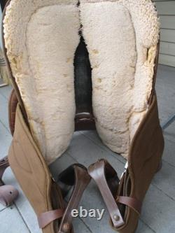 15'' FULL QH big horn #250 Brown leather & cordura western Barrel/trail saddle