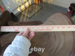 15'' Fqh Bar Texas-west #6 Western Floral Tooled Trail Saddle 21.4lbs USA