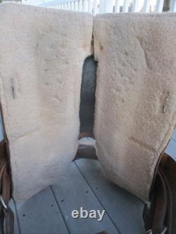 15'' Fqh Bar Texas-west #6 Western Floral Tooled Trail Saddle 21.4lbs USA