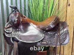 15 HEREFORD TEX TAN Western RANCH / Trail Horse Saddle Top Quality