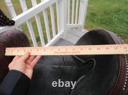 15'' HILASON Western Treeless Barrel/Trail Leather Saddle USA 6-8'' GULLET