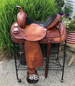 15 Hereford Tex Tan FLEX TREE Western Trail Saddle