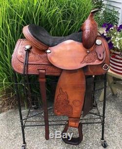 15 Hereford Tex Tan FLEX TREE Western Trail Saddle