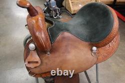 15 Hereford TexTan Western Saddle Brown Leather (02RIE26CA)
