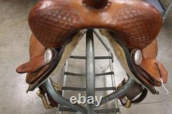 15 Hereford TexTan Western Saddle Brown Leather (02RIE26CA)