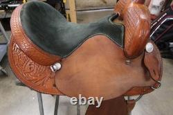 15 Hereford TexTan Western Saddle Brown Leather (02RIE26CA)