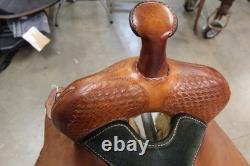 15 Hereford TexTan Western Saddle Brown Leather (02RIE26CA)