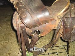 15 Inch Roughout Ranch Saddle With Saddle Bags