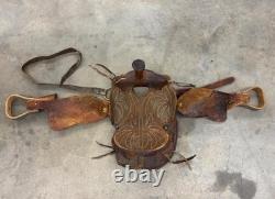 15 In. Used Western Saddle Dark Brown Barrel Leather 1400 Free Shipping