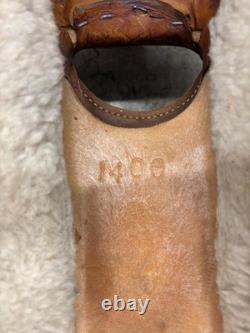 15 In. Used Western Saddle Dark Brown Barrel Leather 1400 Free Shipping