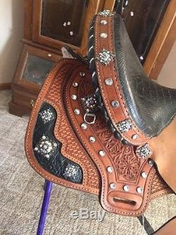 15 In triple creek Barrel Saddle