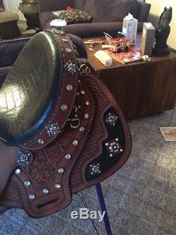 15 In triple creek Barrel Saddle