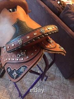 15 In triple creek Barrel Saddle