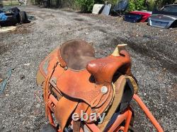 15 Inch Complete Western Show Saddle Withbreast Collar & Spurs