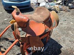 15 Inch Complete Western Show Saddle Withbreast Collar & Spurs