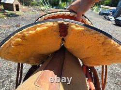15 Inch Complete Western Show Saddle Withbreast Collar & Spurs