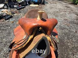 15 Inch Complete Western Show Saddle Withbreast Collar & Spurs