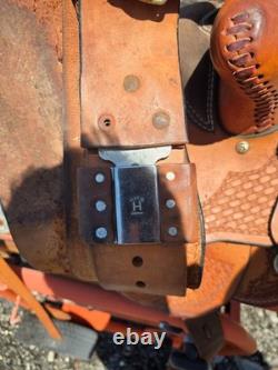 15 Inch Complete Western Show Saddle Withbreast Collar & Spurs