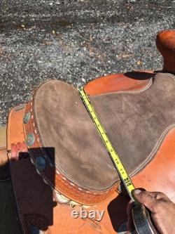 15 Inch Complete Western Show Saddle Withbreast Collar & Spurs