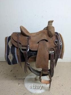 15 Inch Used 1110-11778 Circle Y Strip Down Western Ranch Saddle 1110-11778