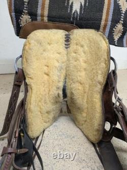 15 Inch Used 1110-11778 Circle Y Strip Down Western Ranch Saddle 1110-11778
