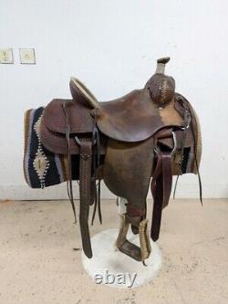 15 Inch Used Cactus Western Ranch Saddle 919-9078