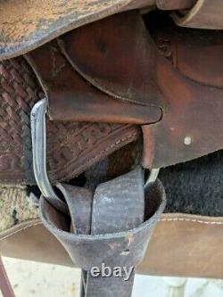 15 Inch Used Cactus Western Ranch Saddle 919-9078