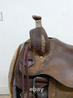 15 Inch Used Cactus Western Ranch Saddle 919-9078