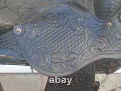 15 LSS Saddlery TOOLED Leather Trail Pleasure SADDLELIGHT 20# MADE USASQHB