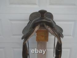15 LSS Saddlery TOOLED Leather Trail Pleasure SADDLELIGHT 20# MADE USASQHB