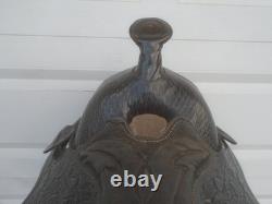 15 LSS Saddlery TOOLED Leather Trail Pleasure SADDLELIGHT 20# MADE USASQHB