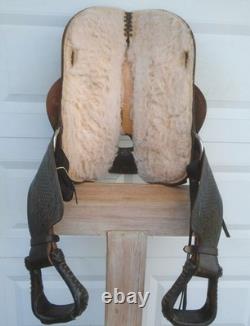 15 LSS Saddlery TOOLED Leather Trail Pleasure SADDLELIGHT 20# MADE USASQHB
