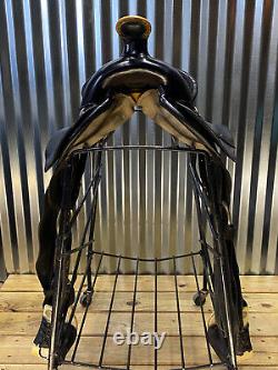 15 MARCIANTE Black Leather Western Endurance Saddle #1169