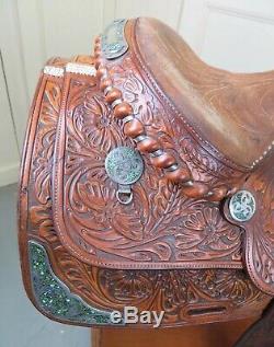 15 MacPherson Western Saddle Sterling Silver & Turquoise Work Of Art