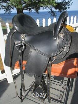 15'' Medium Bar J Sun River Stage Coach West Western Trail Saddle Qhbars