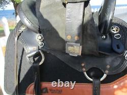 15'' Medium Bar J Sun River Stage Coach West Western Trail Saddle Qhbars