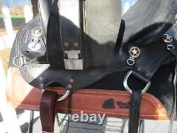 15'' Medium Bar J Sun River Stage Coach West Western Trail Saddle Qhbars