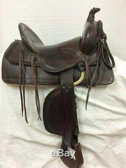 15 No Name Slick Seat/ High Back Vintage/Collector Western Saddle