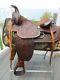 15'' No Name Western Roper Ranch Trail Floral Tooled Saddle Qh Bars 29 Lbs