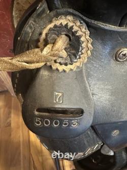 15 Parade Western Saddle, Black Leather, Traditional Design, 50053