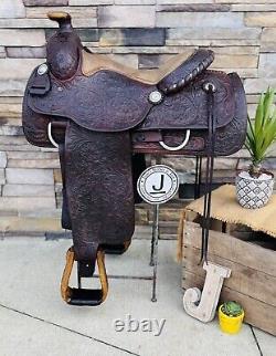 15 Price McLaughlin Saddle- Western, Floral Tooling, Quality, Clean