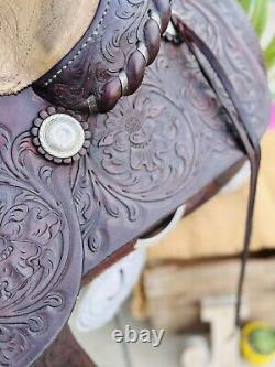 15 Price McLaughlin Saddle- Western, Floral Tooling, Quality, Clean