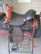 15'' Qh Bars Black Abetta High Cantle, Leather & Cordura Western Trail Saddle