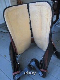 15'' QH BARS Black abetta High cantle, Leather & cordura Western trail saddle