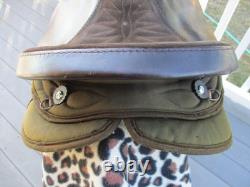 15'' QH Bars Saddle King Brown leather & cordura western Barrel/trail saddle