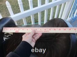 15'' QH Bars Saddle King Brown leather & cordura western Barrel/trail saddle