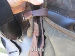 15'' QH Bars Saddle King Brown leather & cordura western Barrel/trail saddle