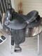 15'' Qh Big Horn #101 Black Leather & Cordura Western Barrel /trail Saddle