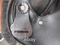 15'' QH big horn #101 Black leather & cordura western Barrel /trail saddle